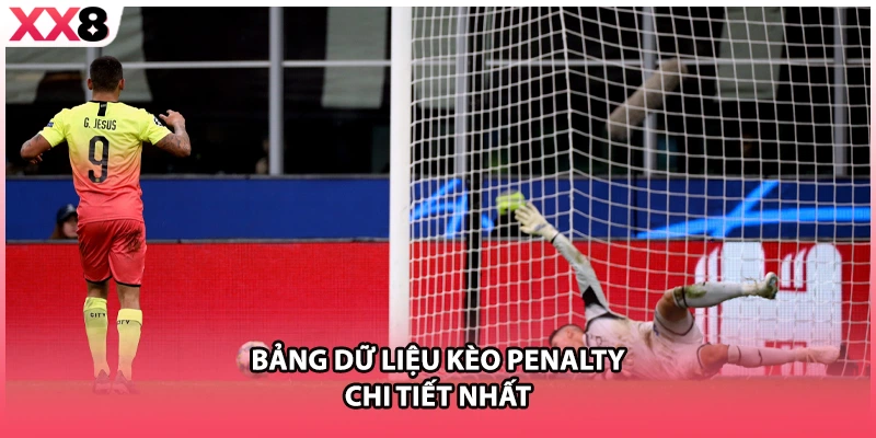 Bảng dữ liệu kèo penalty chi tiết nhất 